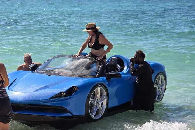 Grand Cayman Exotic Jet Car Experience in 7 Mile Beach - Driving across the clear Caribbean water