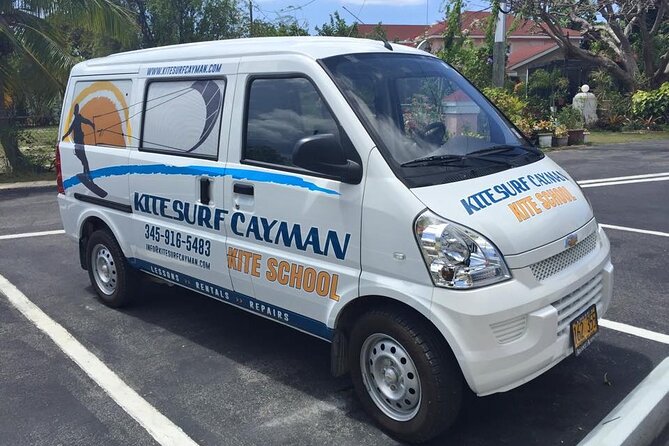 Grand Cayman Kitesurf Gear Rental - Setting up the included gear